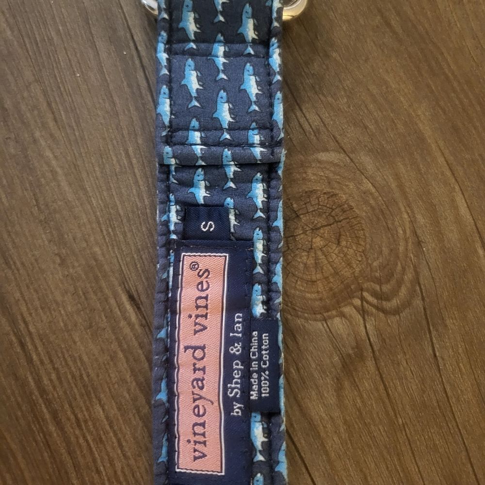 Vineyard Vines Cotton D-ring belt Webbing under iconic Whale Pattern - Picture 3 of 4